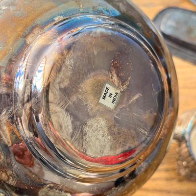 Lot 247 Queen Victoria Reproduction Tea Pot & a SP butter dish