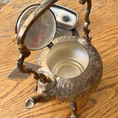 Lot 247 Queen Victoria Reproduction Tea Pot & a SP butter dish