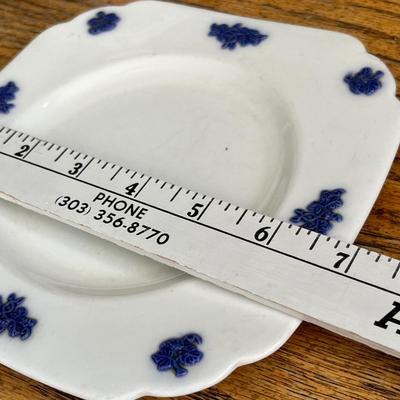 Lot 248 blue and white Tusan China - Made in England - Sugar, Plate and egg cups