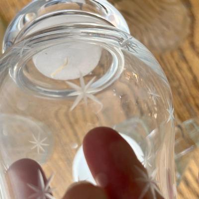 Lot 253 Assorted glass pitchers, vases, small carafe and more