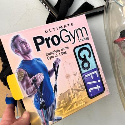 Lot 255 body weight fitness equipment - resistance bands, balance board, ankle weights