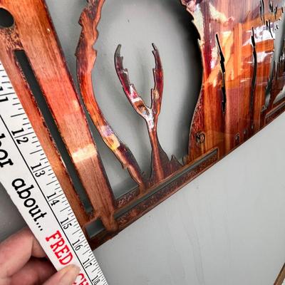 Lot 261 metal elk wall art
