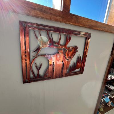 Lot 261 metal elk wall art