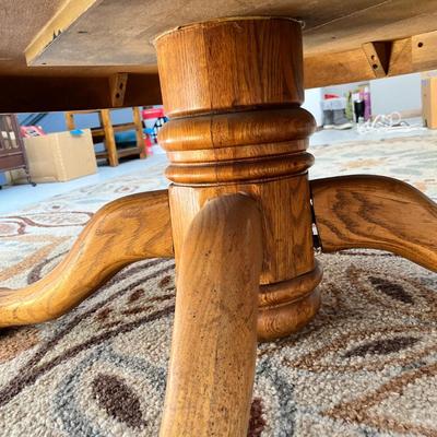 Lot 263 Claw foot Round Oak Coffee Table