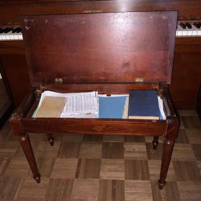 1959 Hobart M Cable BEAUTIFUL Piano 58 x 40 x 23 with matching bench and original bill of sale.