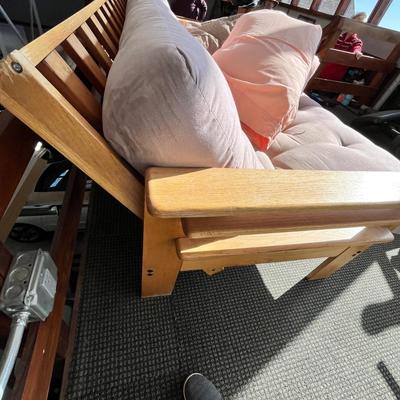Lot 265 Futon with pillows and comforter