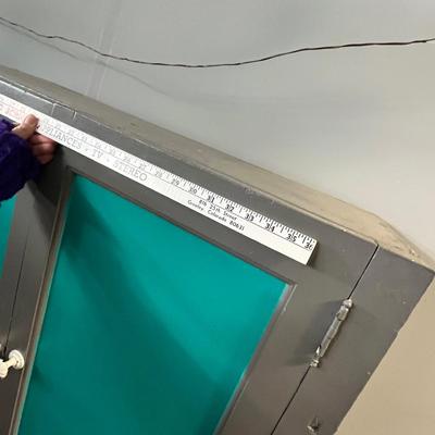 Lot 270 Turquoise & gray painted cabinet