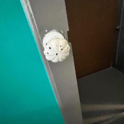 Lot 270 Turquoise & gray painted cabinet