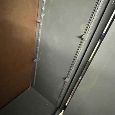 Lot 270 Turquoise & gray painted cabinet