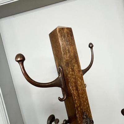 Lot 275 Antique Oak Hall Tree