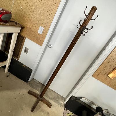 Lot 275 Antique Oak Hall Tree