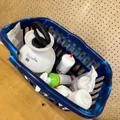 Lot 279 laundry basket of bug / pest sprays and strips