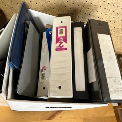 Lot 281 box of binders