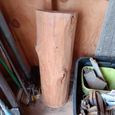 KINDLING, 1/2 OF A LARGER LOG AND SOME FIREWOOD
