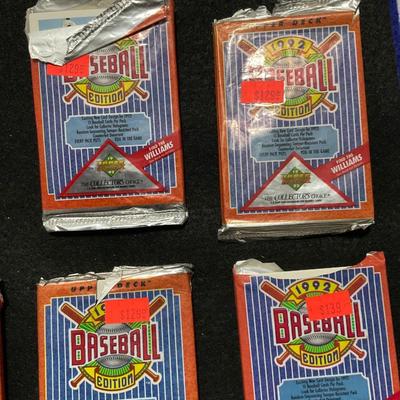 1992 and 1991 Upper Deck Baseball Cards In Foil.