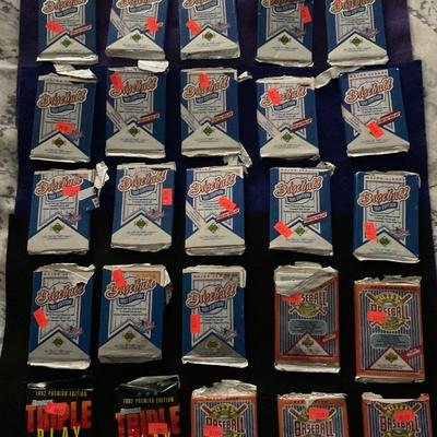 1992 and 1991 Upper Deck Baseball Cards In Foil.