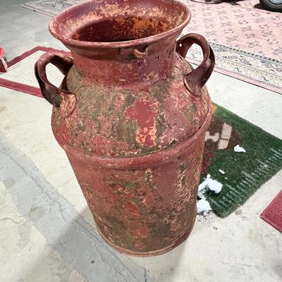 Lot 300 Antique Metal milk tin