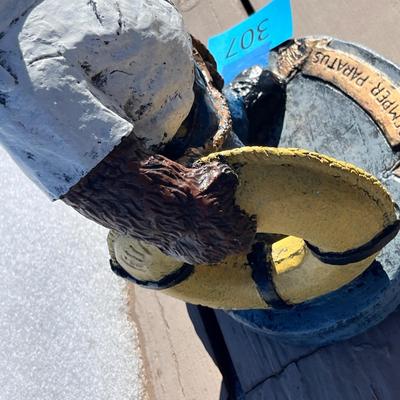 Lot 306 Police bear Cement figure