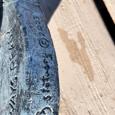 Lot 306 Police bear Cement figure