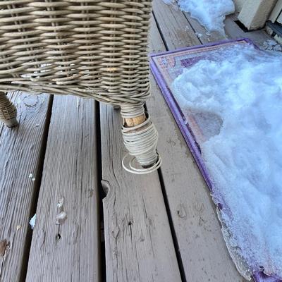 Lot 308 wicker table