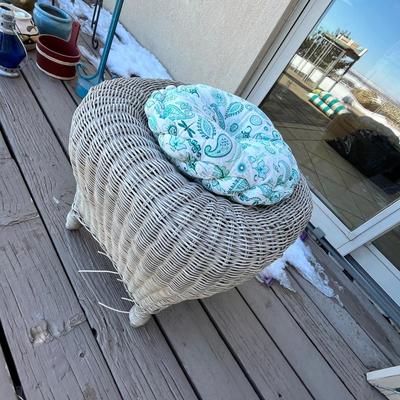 Lot 308 wicker table