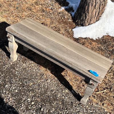 Lot 316 Rustic wooden outdoor bench Approx 36 inches long