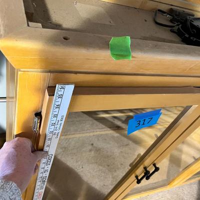 Lot 317 mirrored cabinet (top piece to a hutch) glass is broken