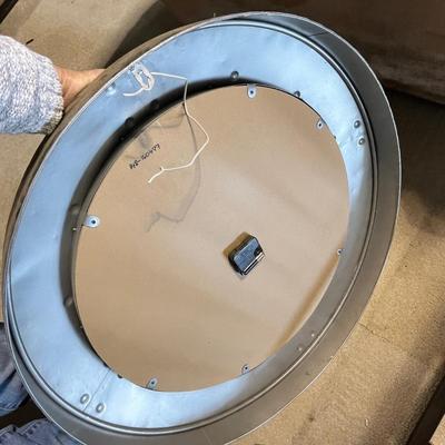 Lot 321 large wall clock - nickel? finish