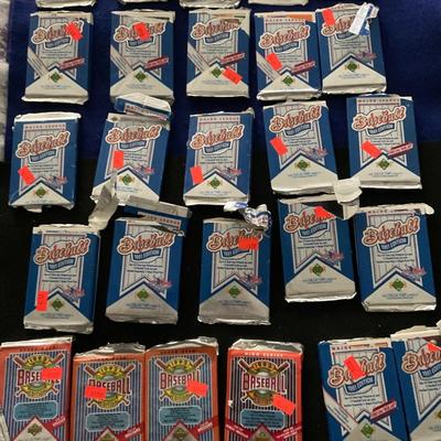 1990’s Baseball Cards In Foil.