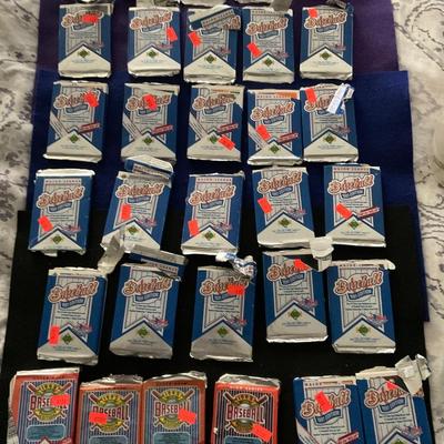 1990’s Baseball Cards In Foil.