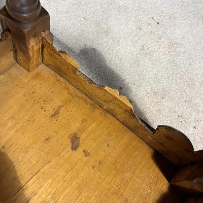 Lot 325 small carved wooden table