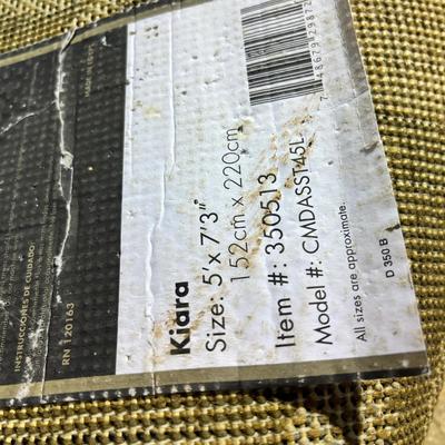 Lot 331 5x7 area rug red, black, grey and tan