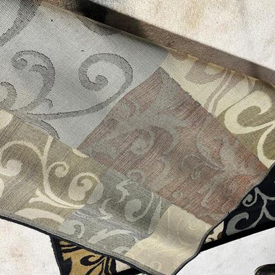 Lot 331 5x7 area rug red, black, grey and tan