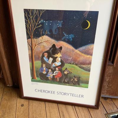 Framed Art Cherokee Storyteller