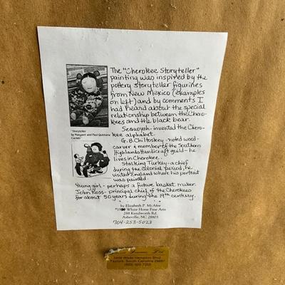 Framed Art Cherokee Storyteller