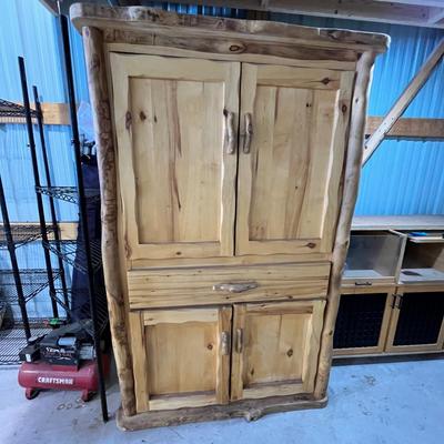 Lot 339 lodgepole pine armoire