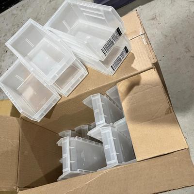Lot 351 plastic hardware storage bins (small)
