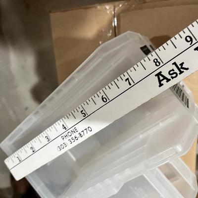 Lot 351 plastic hardware storage bins (small)