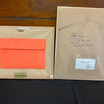 Lot of 2 professionally framed Flower themed Art.