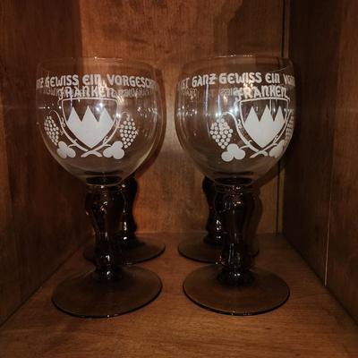 Set of 4 glasses.
