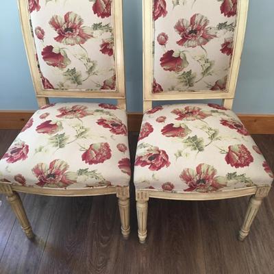 Pier One Import Floral Upholstered Dining Chairs SET OF 6