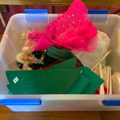 Lot of Holiday Barbies without their boxes.