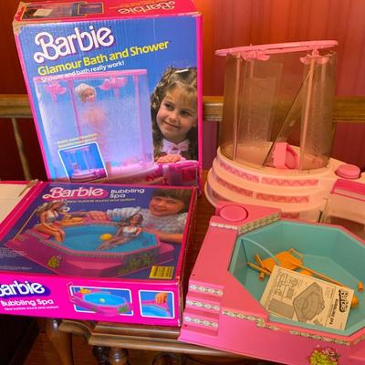 Lot of Vintage Barbie Spa and Bath with original boxes