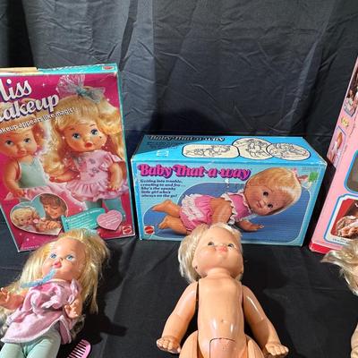 Lot of Vintage Baby Dolls by Mattel & Fisher-Price