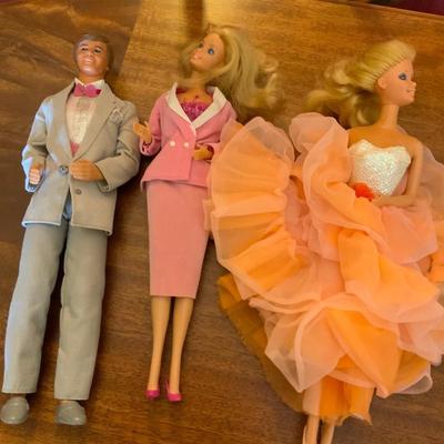 Lot of Vintage Barbies including a Ken