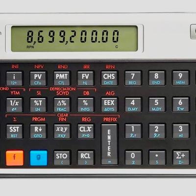 Texas Instrument Scientific Calculator TI-30X IIS and HewlettPackard "real estate" calculator P 12C