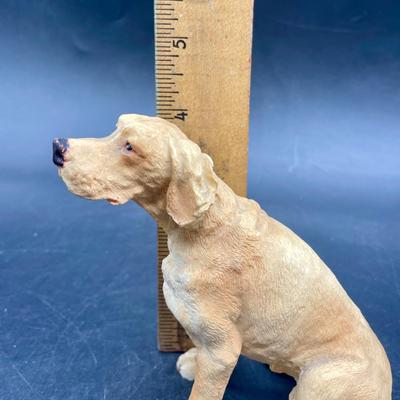 Vintage Yellow Labrador Retriever Dog Resin Figurine