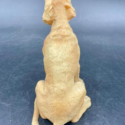 Vintage Yellow Labrador Retriever Dog Resin Figurine