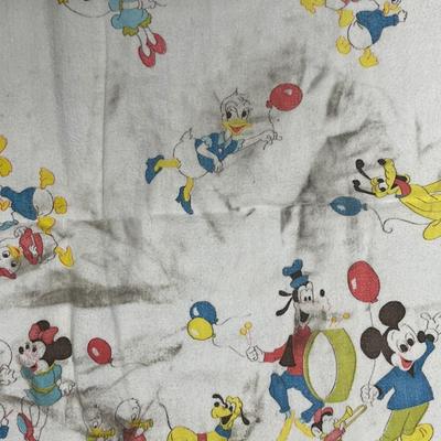 Retro Vintage Disney Baby Receiving Blanket Flannel - Donald Minnie Mickey Goofy Pluto Parade