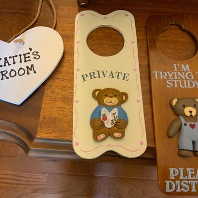 Lot of Vintage Child’s Room Decor including a Step stool with Storage